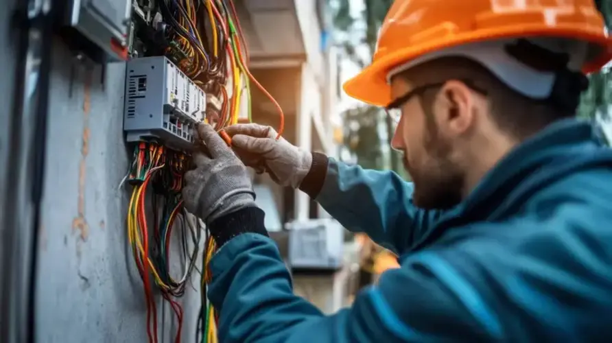Elettricista che interviene in emergenza su un impianto elettrico a Bologna